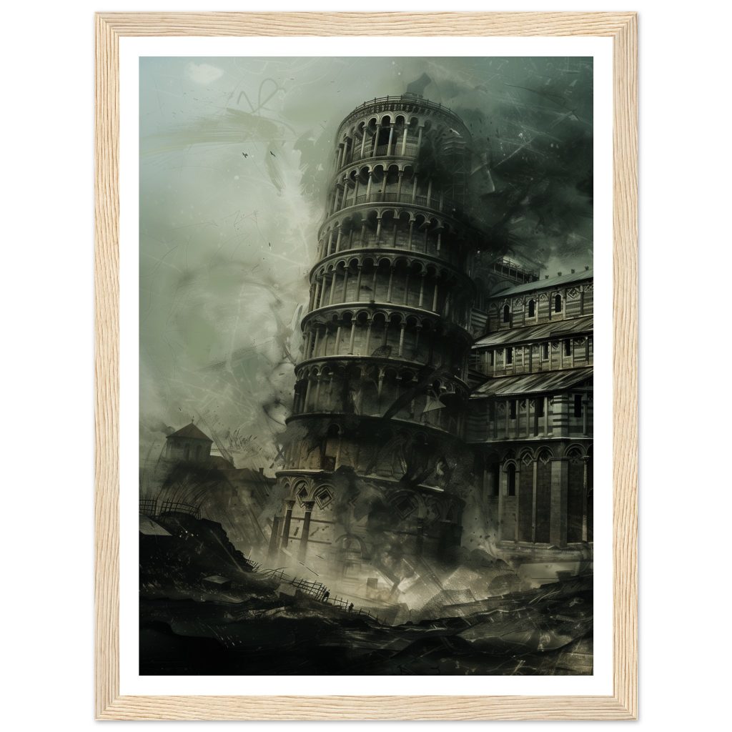 The Leaning Tower of Pisa - Rembrandt van Rijn - Poster