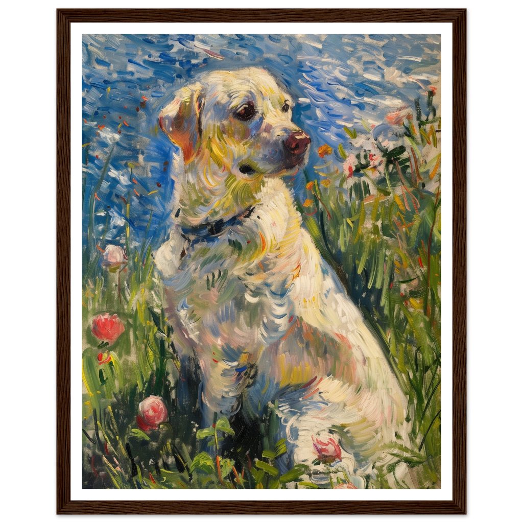 White Labrador - Claude Monet - Poster