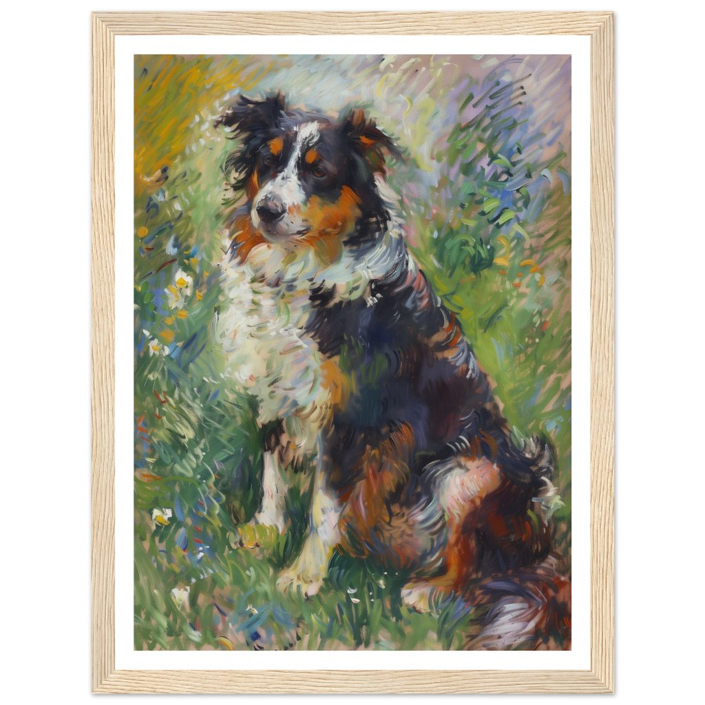 Border Collie - Claude Monet - Poster