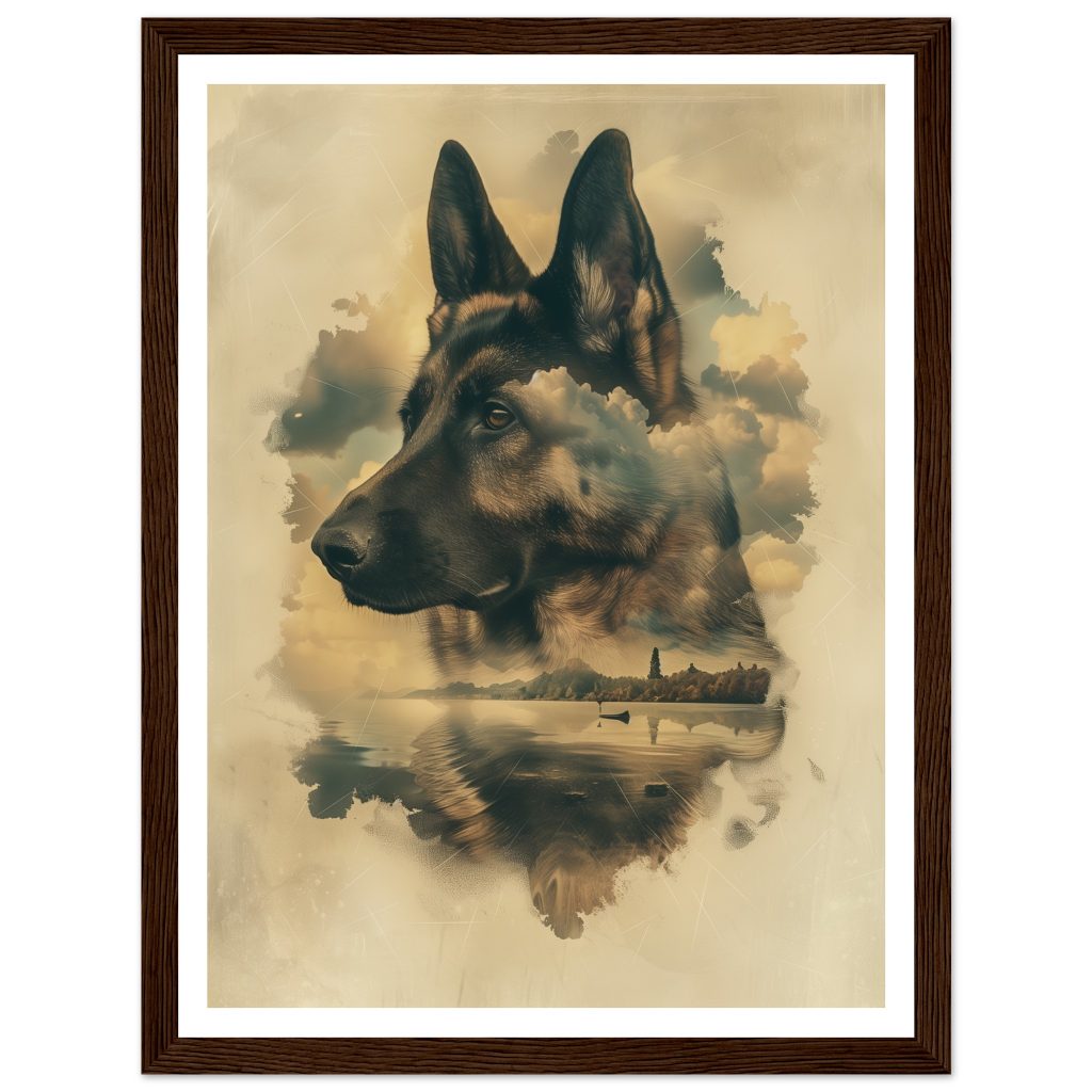 German Shepherd - Salvador Dalí - Poster