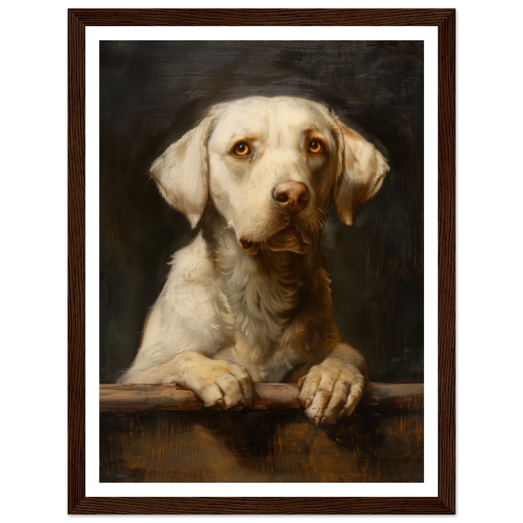 White Labrador - Leonardo da Vinci - Poster