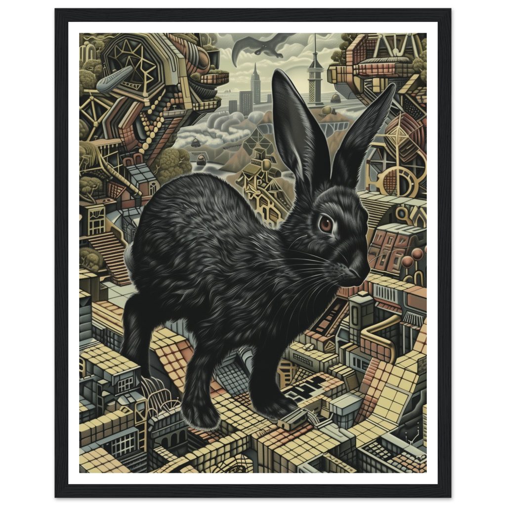 Black Rabbit - M. C. Escher - Poster