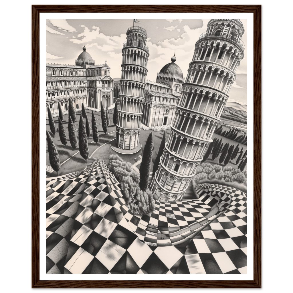 The Leaning Tower of Pisa - M. C. Escher - Poster