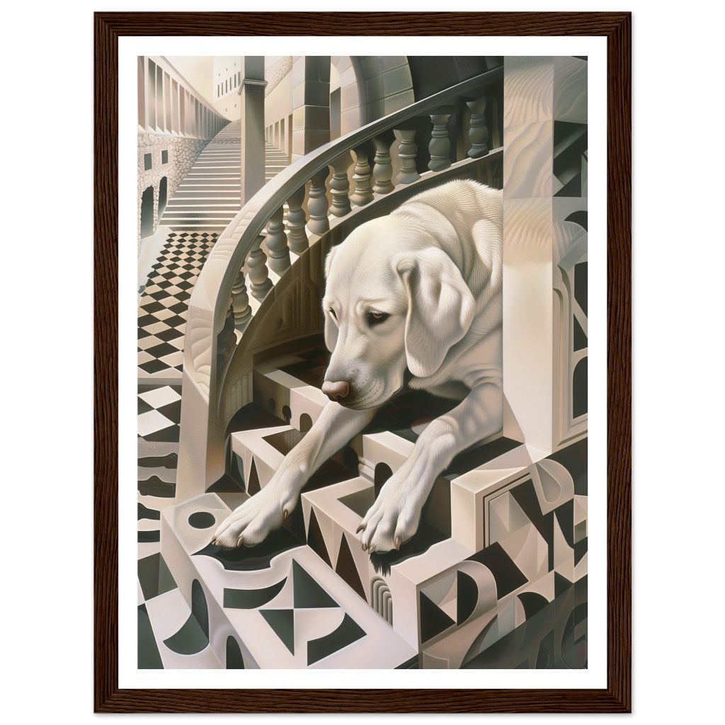 White Labrador - M. C. Escher - Poster