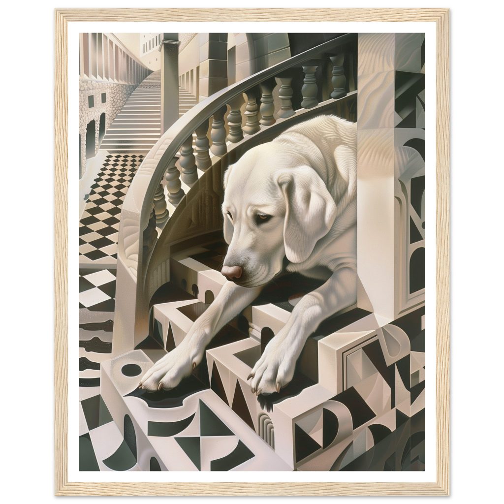 White Labrador - M. C. Escher - Poster