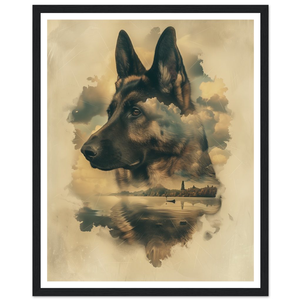 German Shepherd - Salvador Dalí - Poster