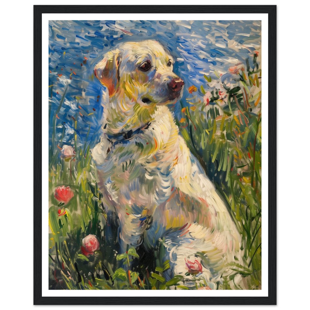 White Labrador - Claude Monet - Poster