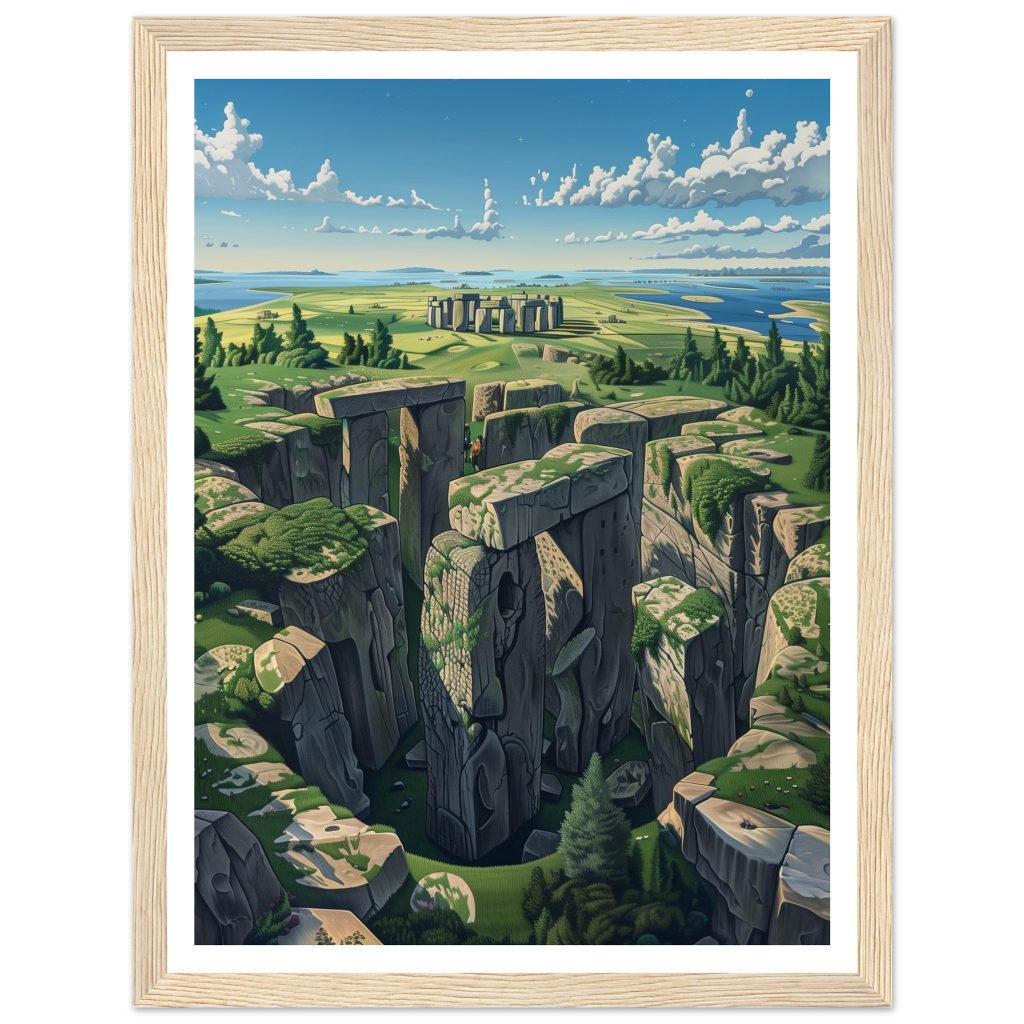 Stonehenge - M. C. Escher - Poster