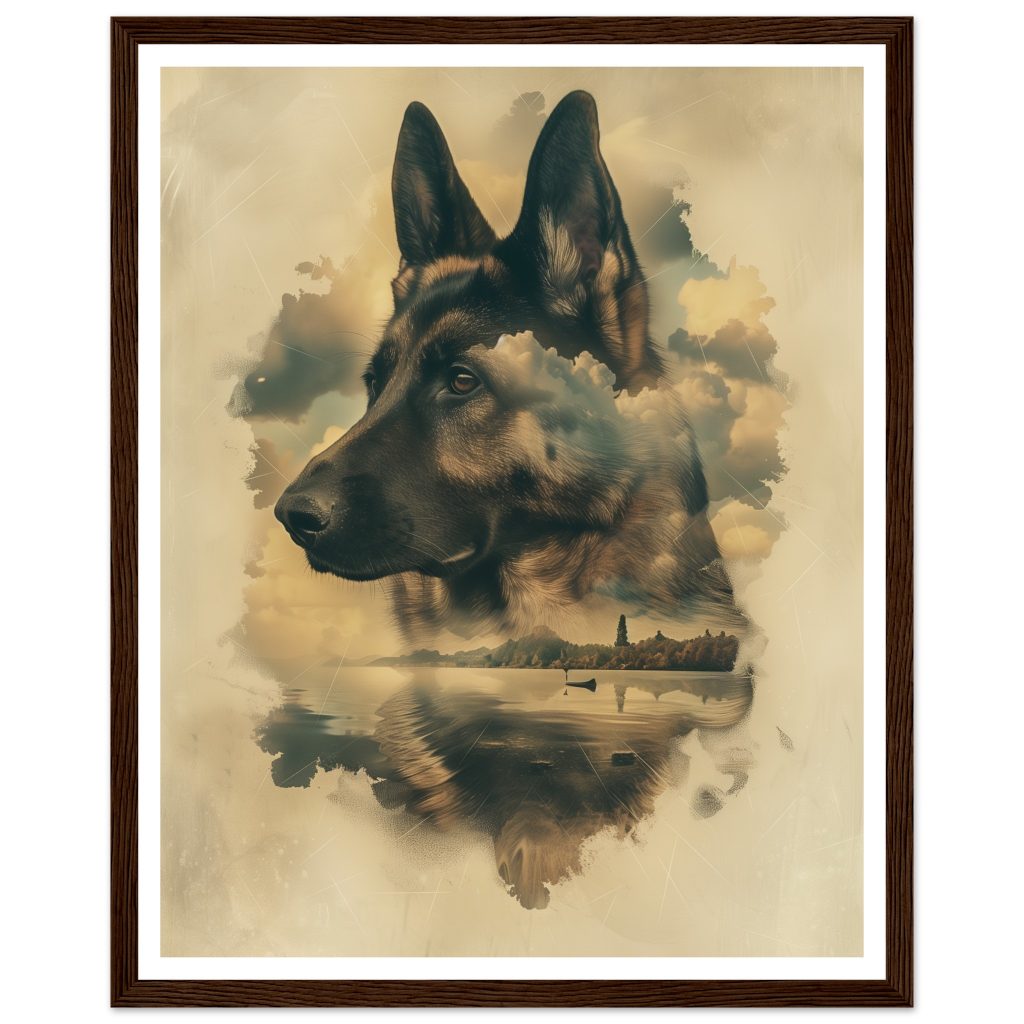 German Shepherd - Salvador Dalí - Poster