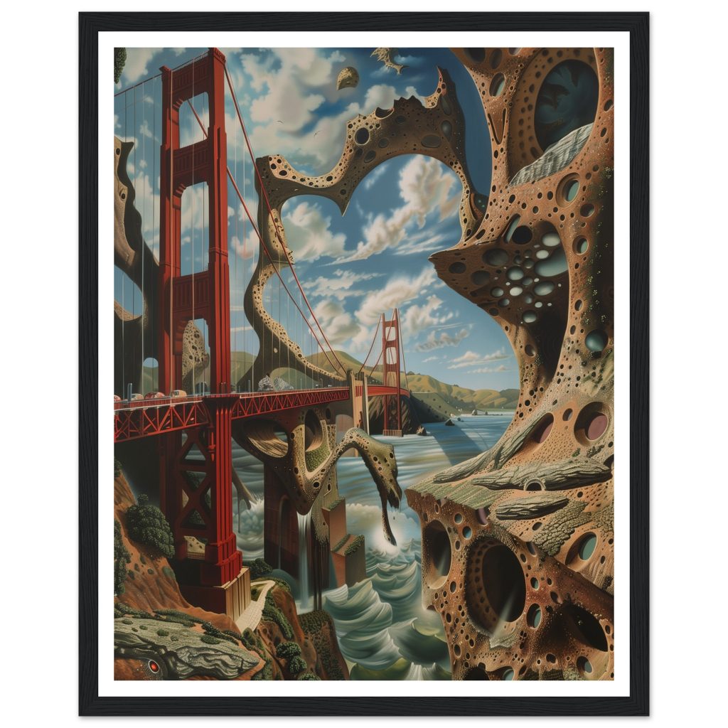 Golden Gate Bridge - Salvador Dalí - Poster