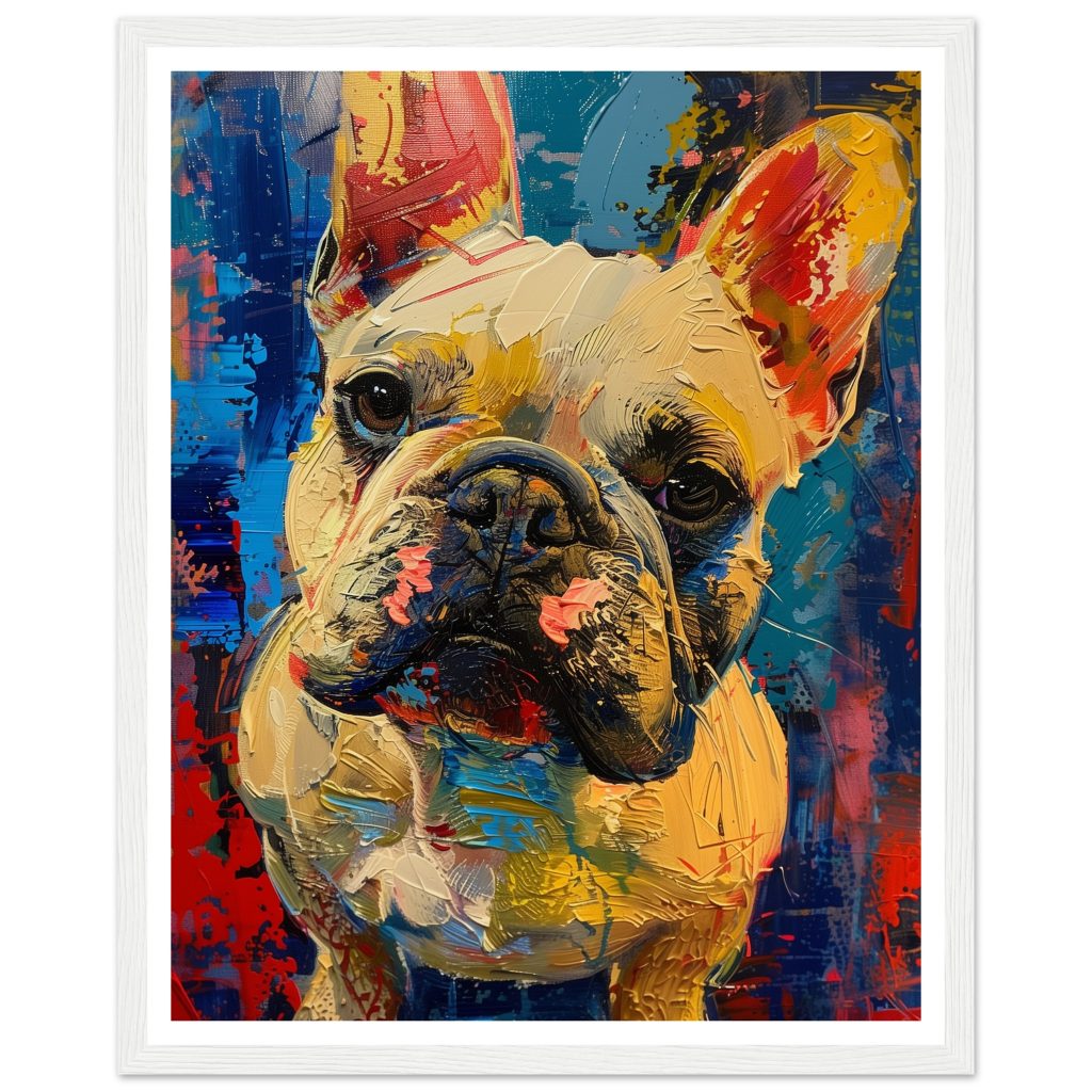White French Bulldog - Vincent van Gogh - Poster