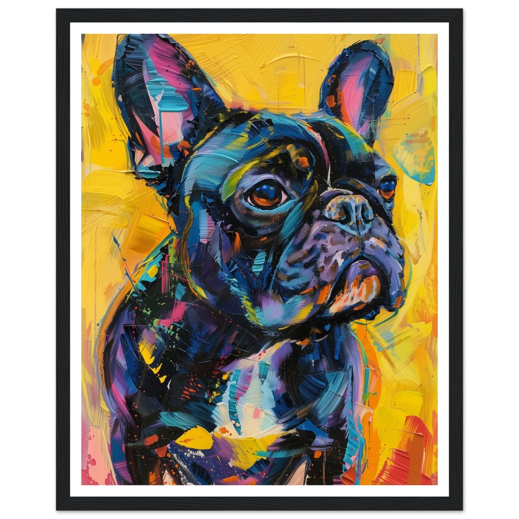 Black French Bulldog - Claude Monet - Poster
