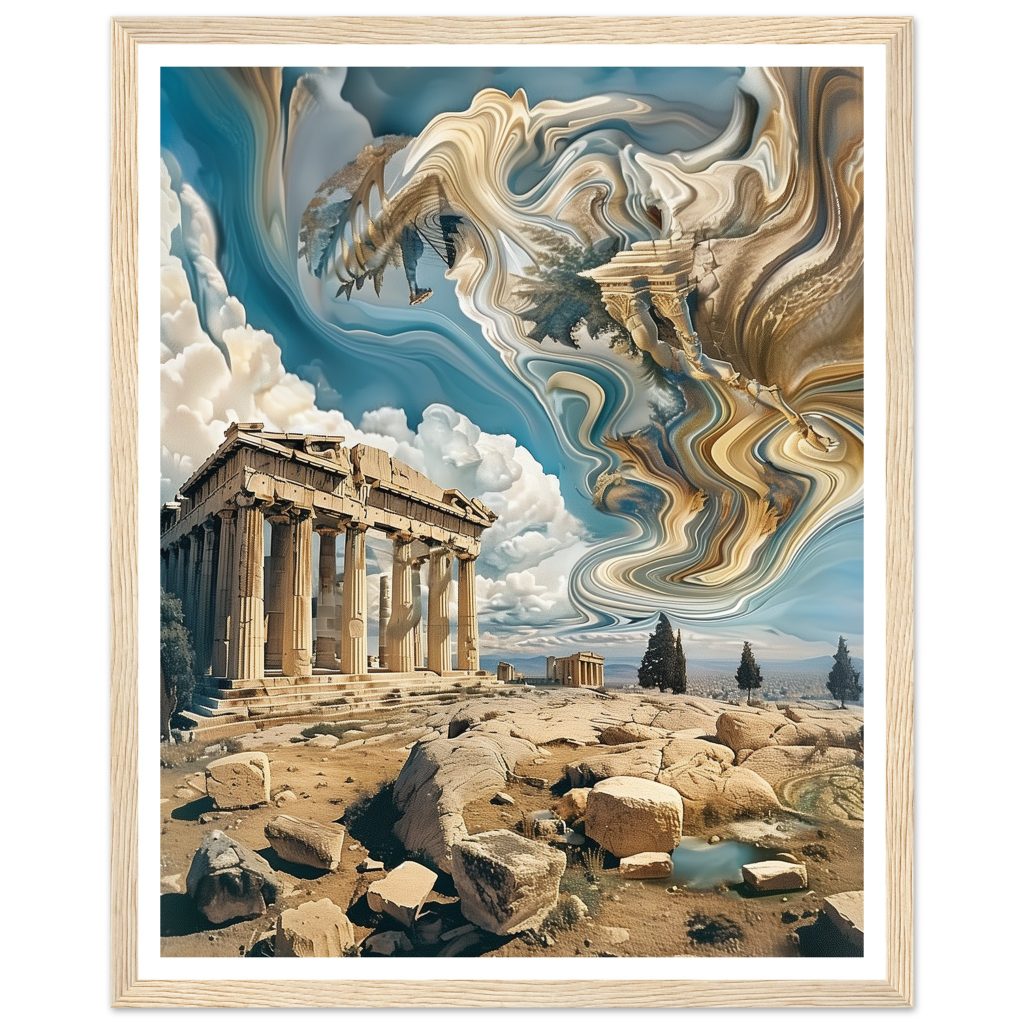 The Parthenon - Salvador Dalí - Poster