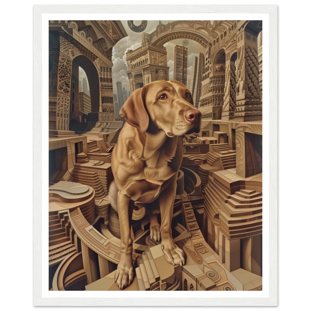 Brown Labrador - M.C. Escher - Poster
