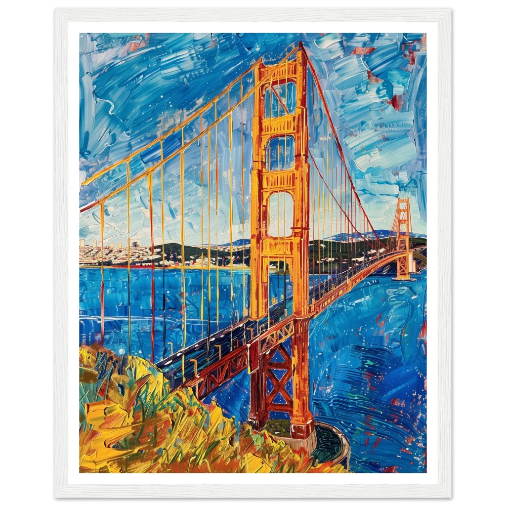 Golden Gate Bridge - Vincent van Gogh - Poster