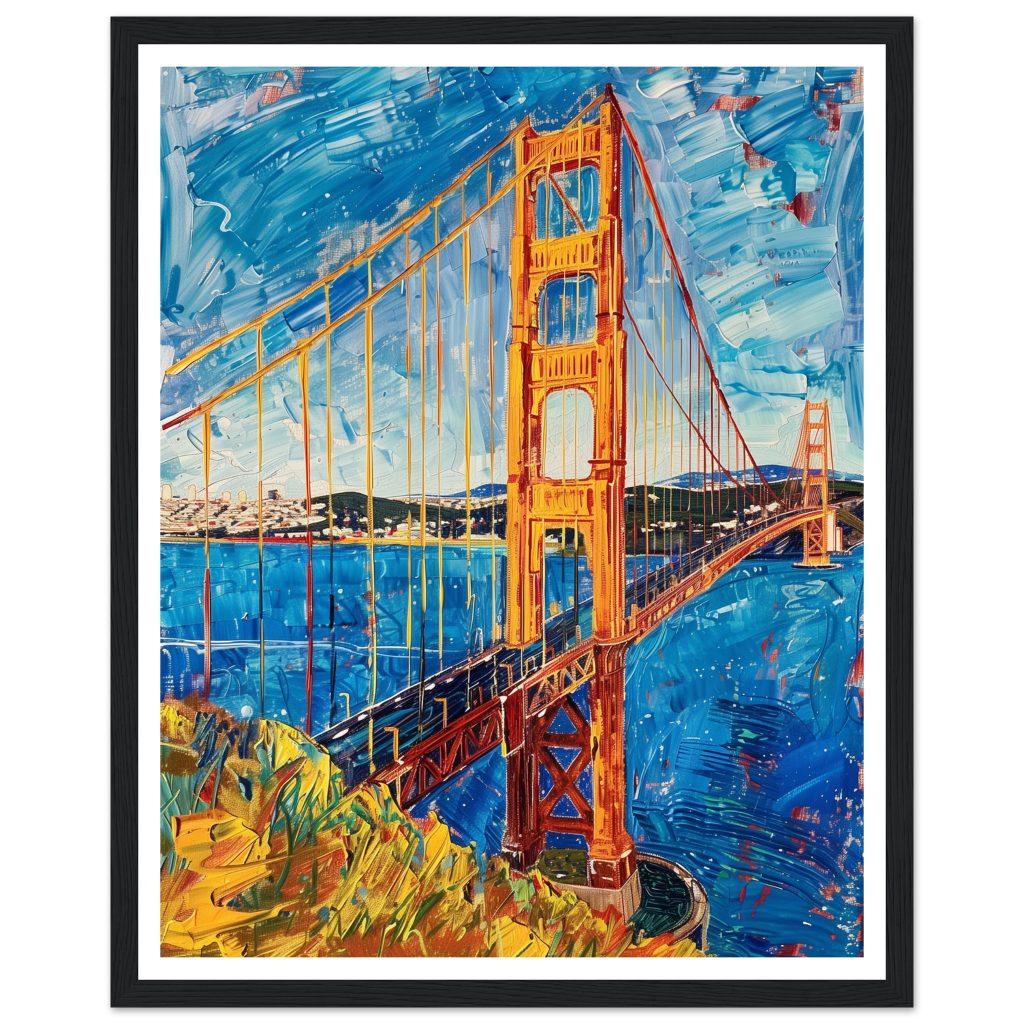 Golden Gate Bridge - Vincent van Gogh - Poster