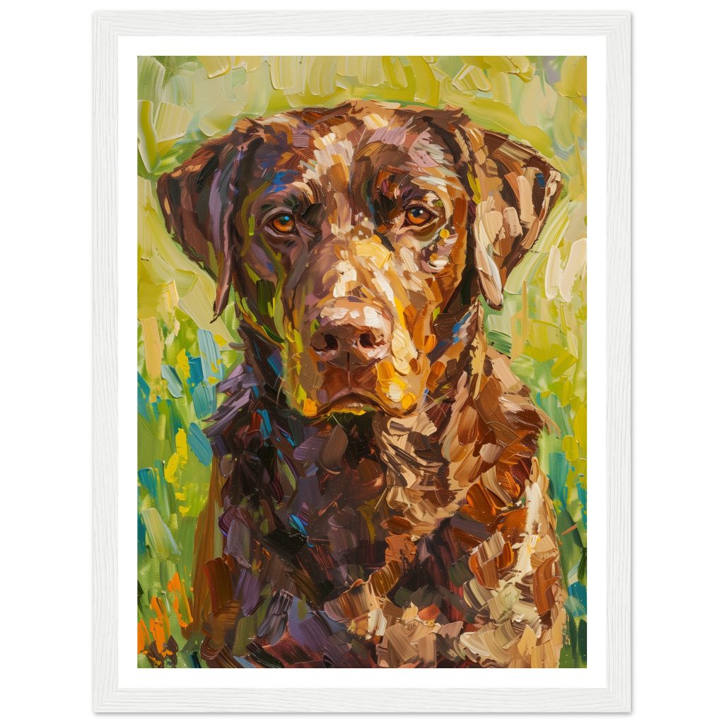 Brown Labrador - Claude Monet - Poster