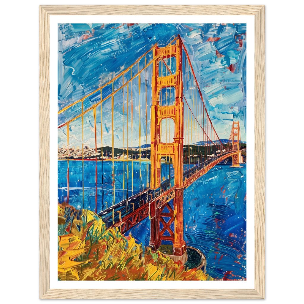 Golden Gate Bridge - Vincent van Gogh - Poster