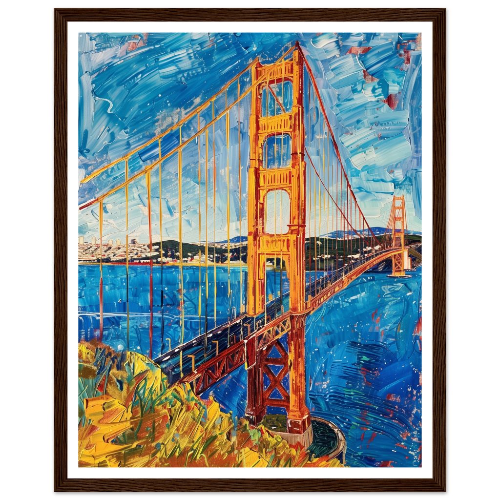 Golden Gate Bridge - Vincent van Gogh - Poster