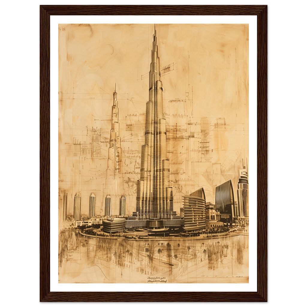 Burj Khalifa - Leonardo da Vinci - Poster