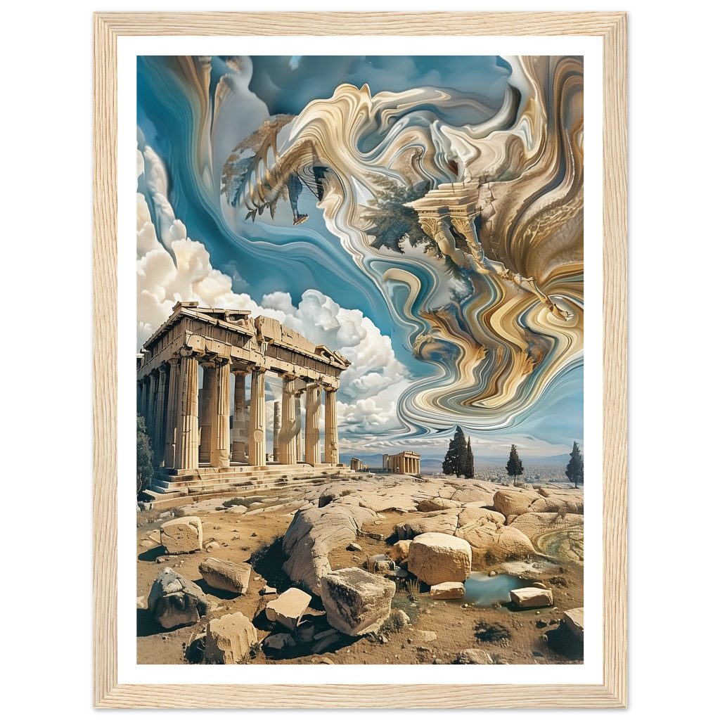 The Parthenon - Salvador Dalí - Poster