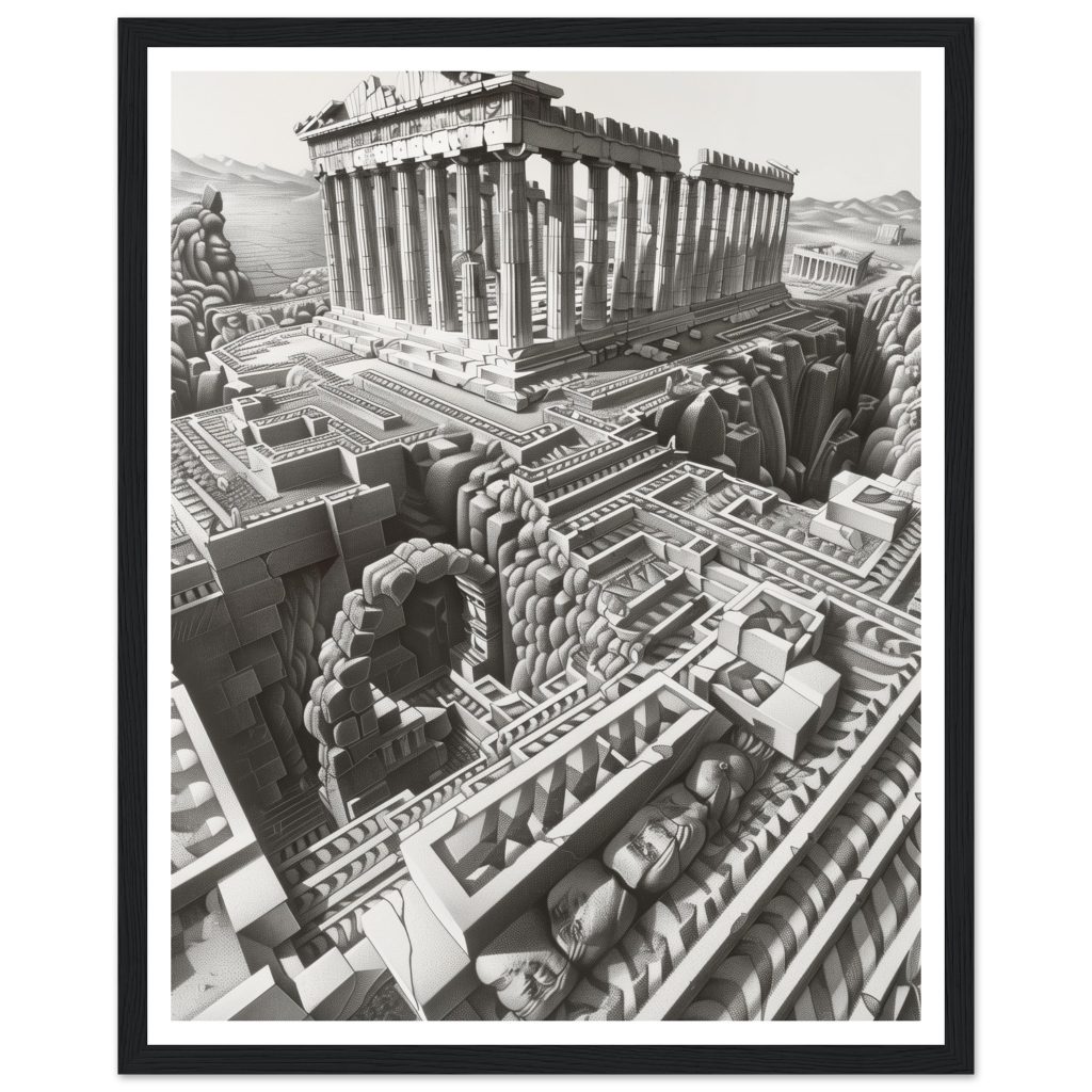 The Parthenon - M.C. Escher - Poster