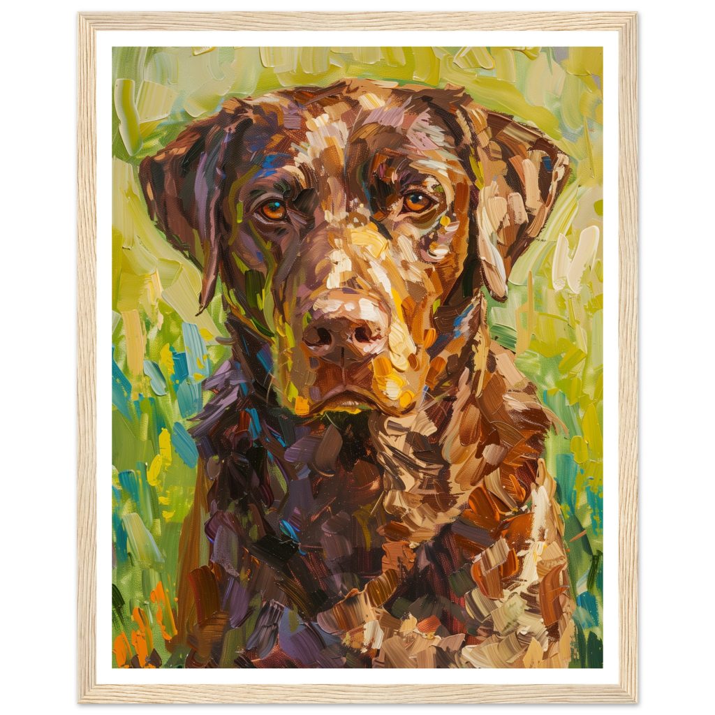 Brown Labrador - Claude Monet - Poster