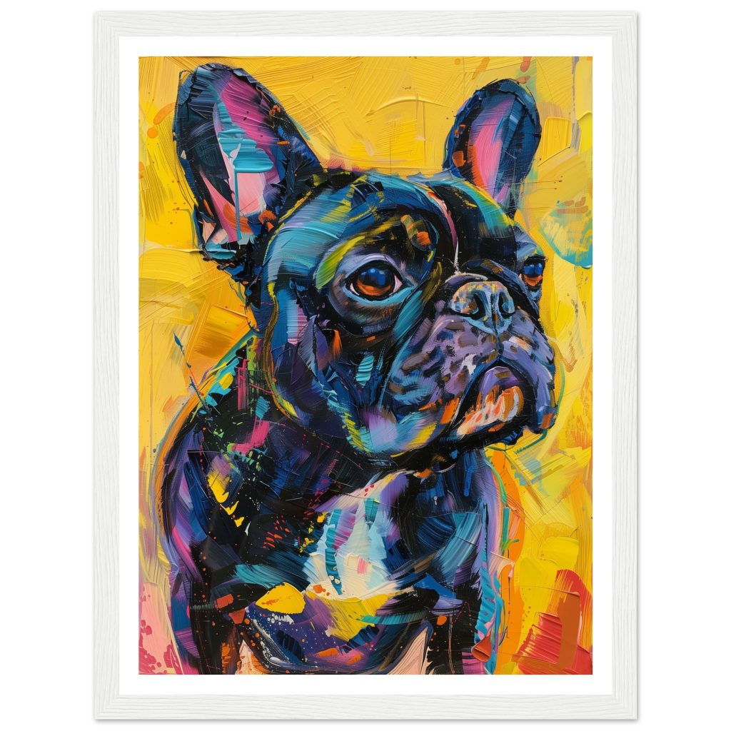 Black French Bulldog - Claude Monet - Poster