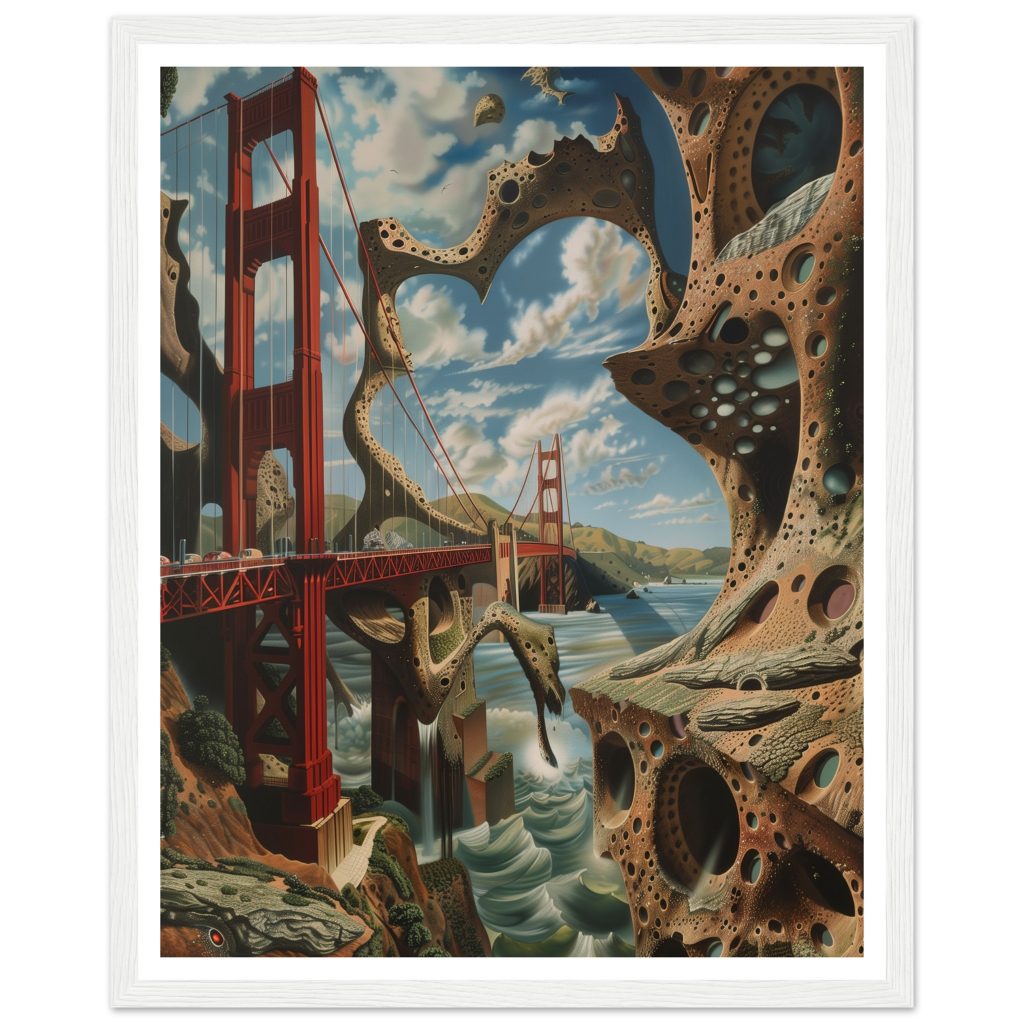 Golden Gate Bridge - Salvador Dalí - Poster