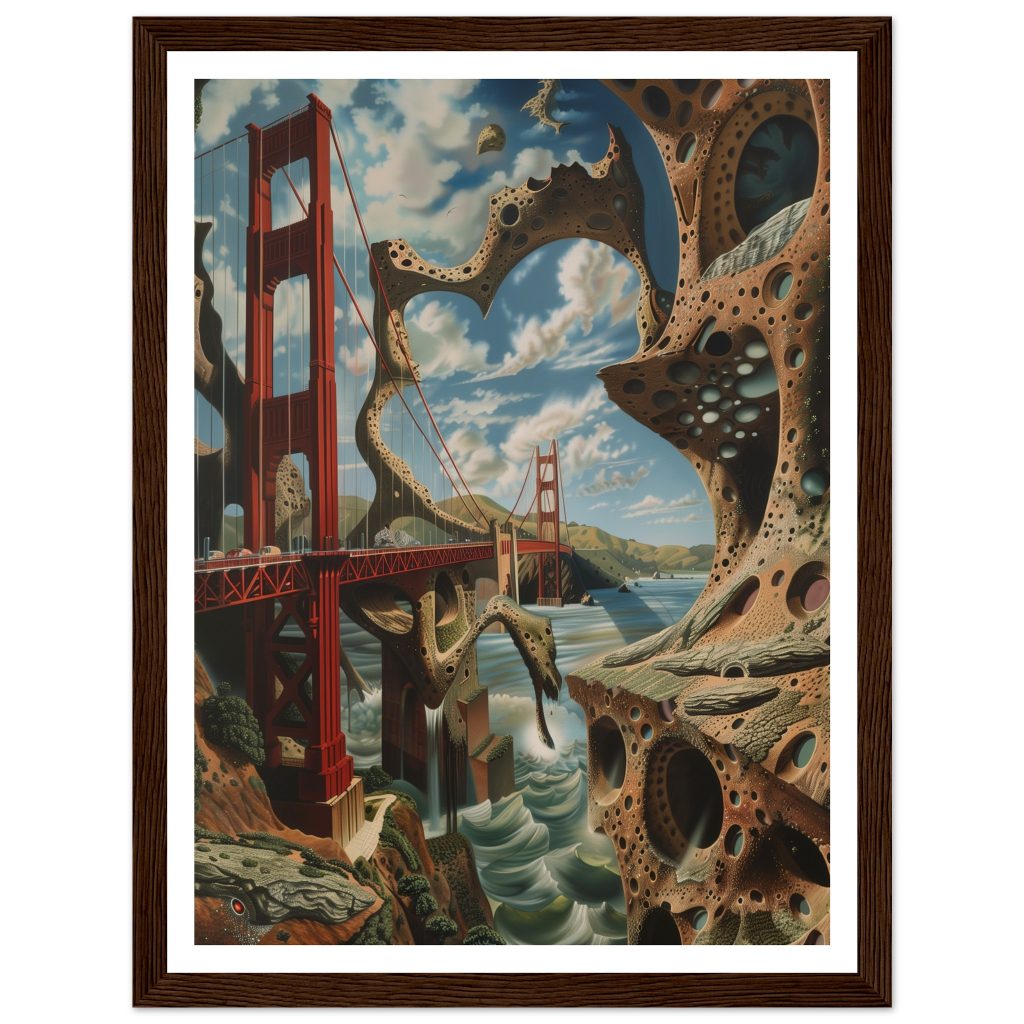 Golden Gate Bridge - Salvador Dalí - Poster