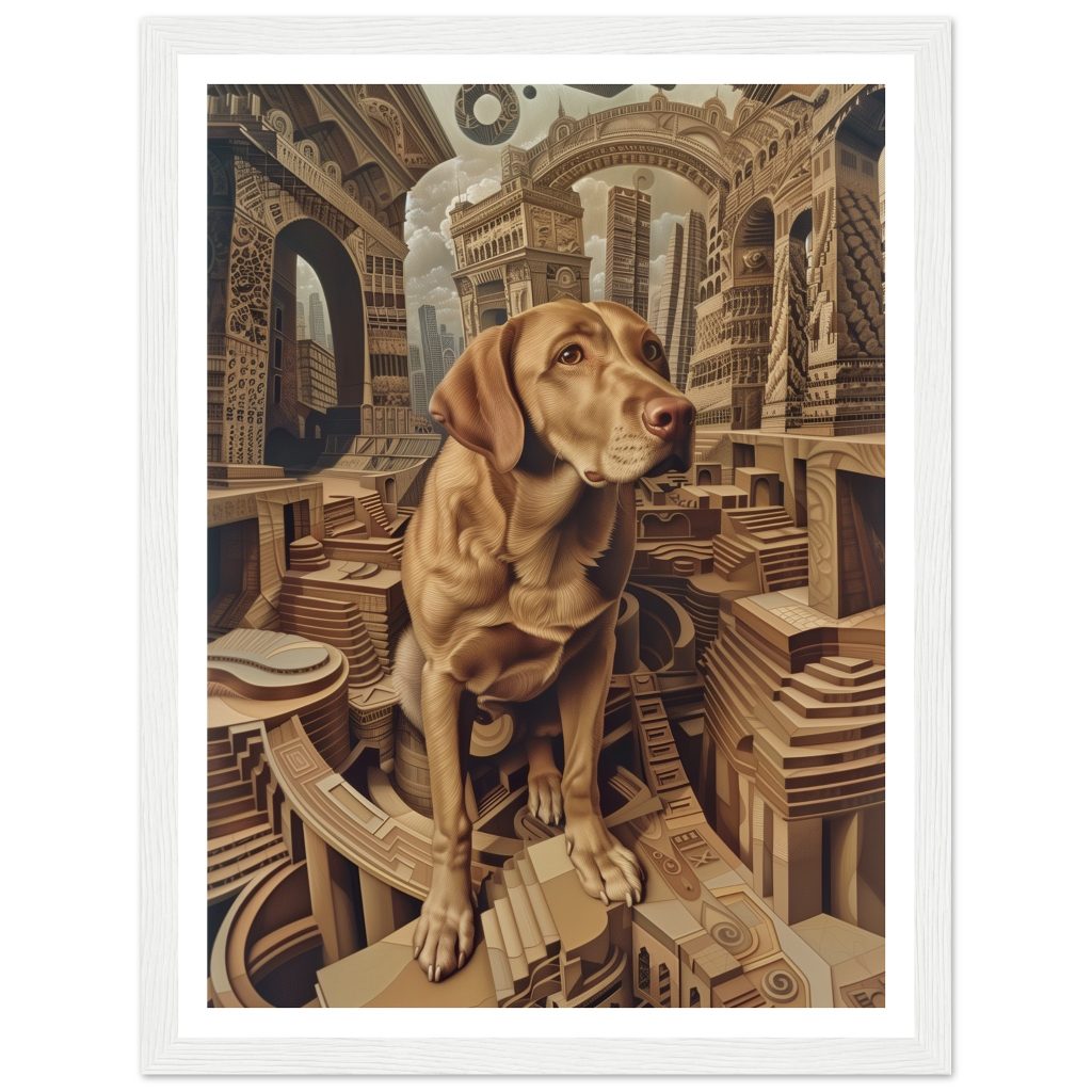 Brown Labrador - M.C. Escher - Poster