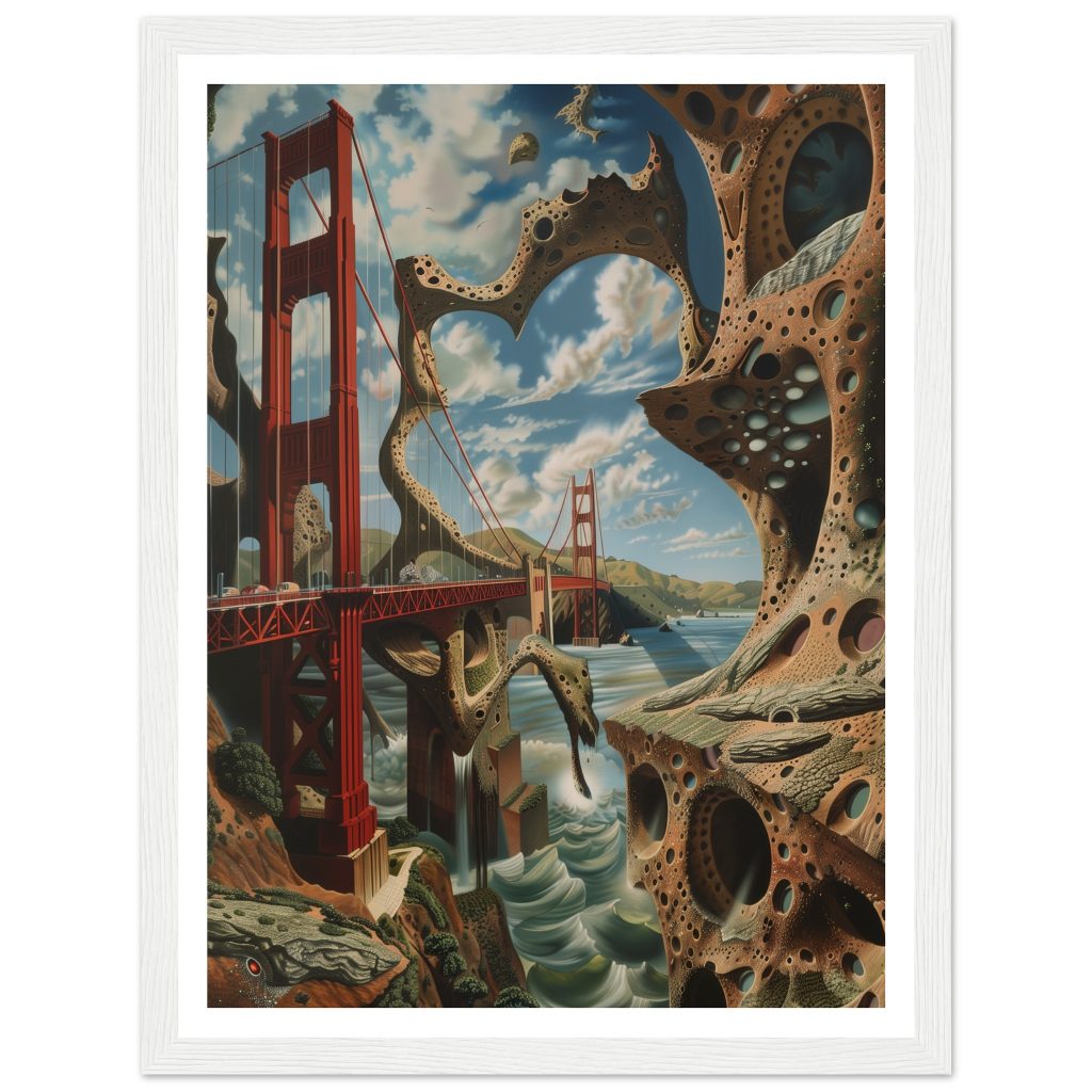 Golden Gate Bridge - Salvador Dalí - Poster
