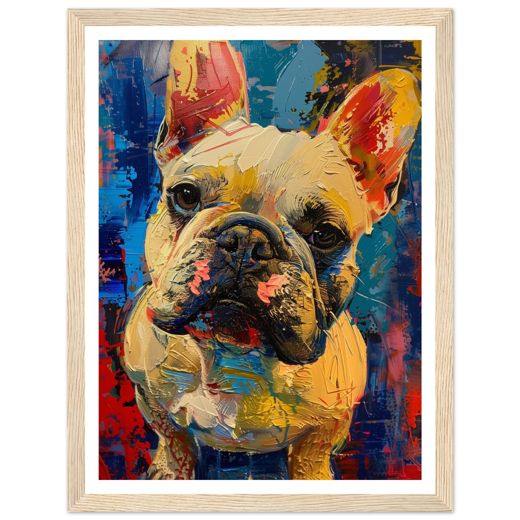 White French Bulldog - Vincent van Gogh - Poster