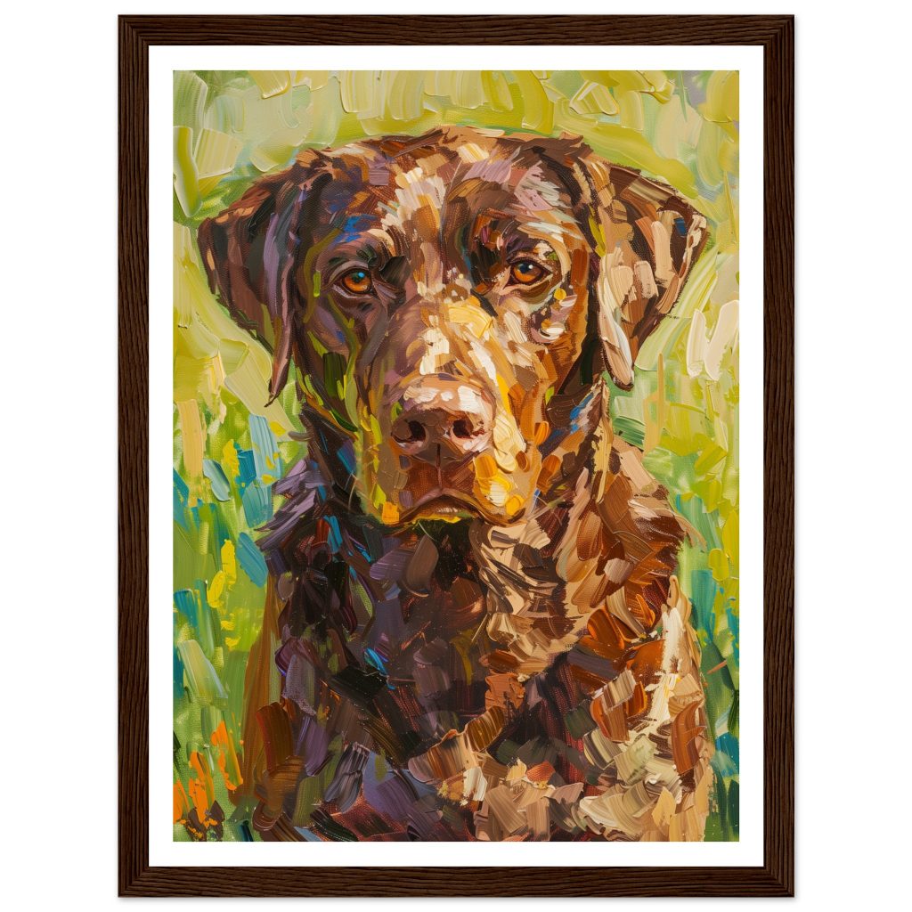 Brown Labrador - Claude Monet - Poster
