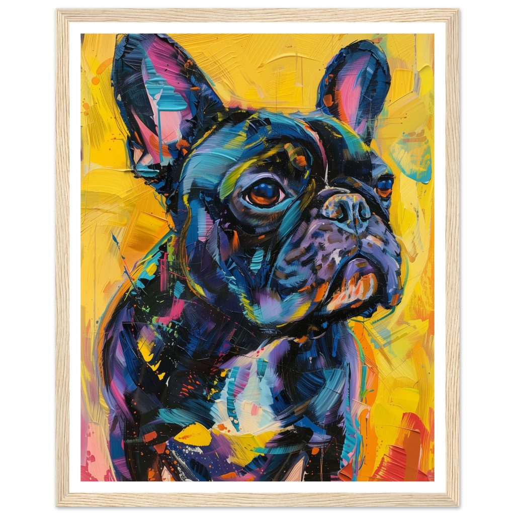 Black French Bulldog - Claude Monet - Poster