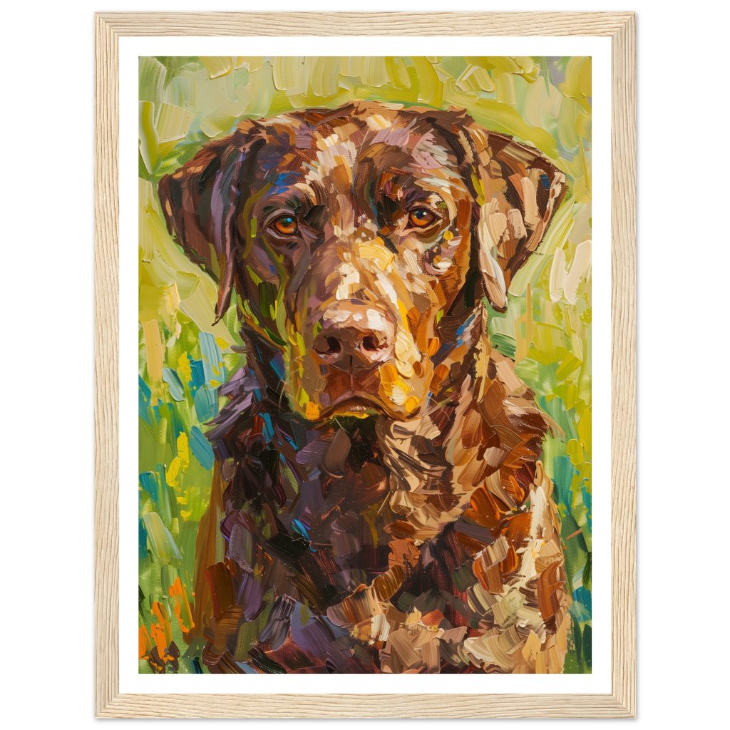 Brown Labrador - Claude Monet - Poster