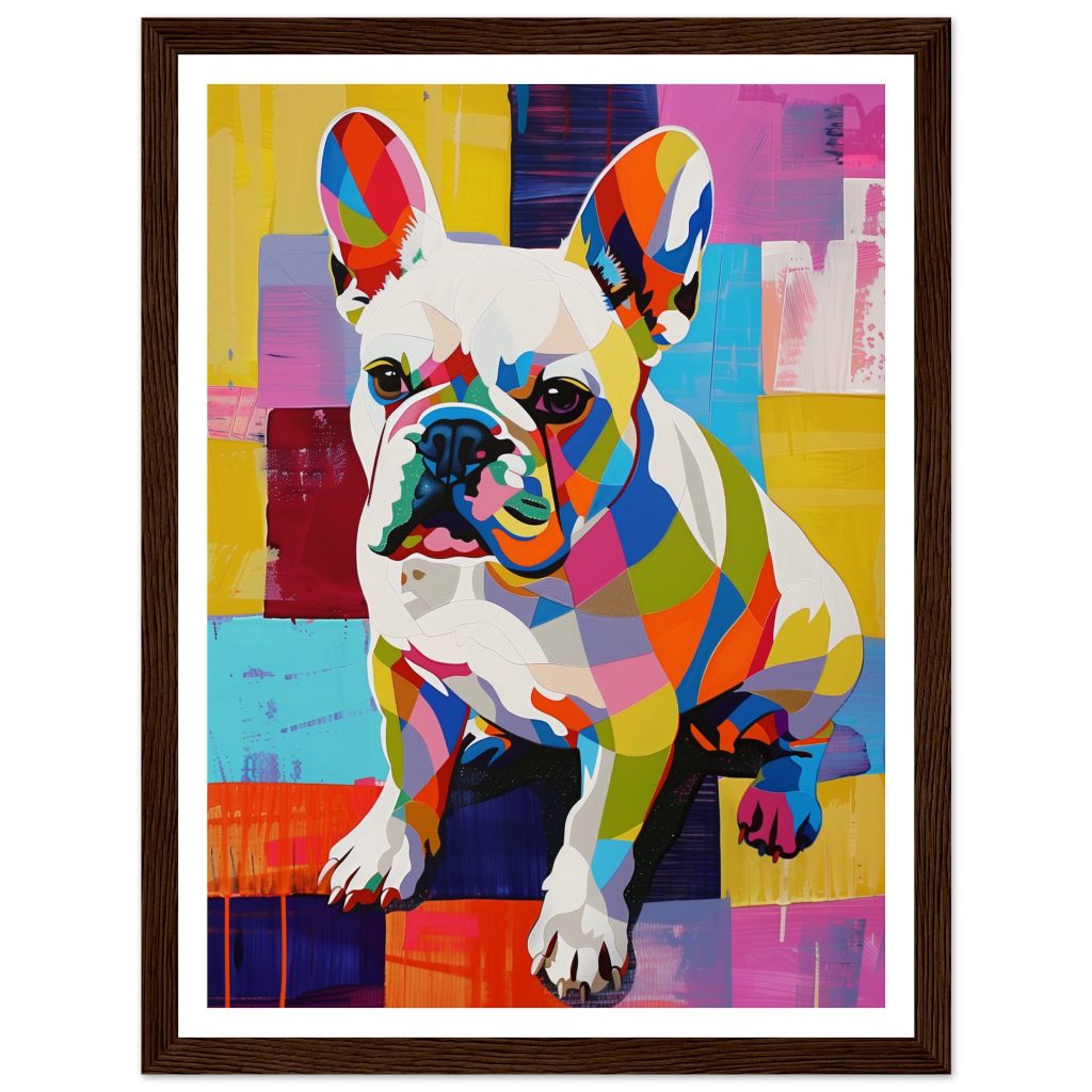 White French Bulldog - Andy Warhol - Poster