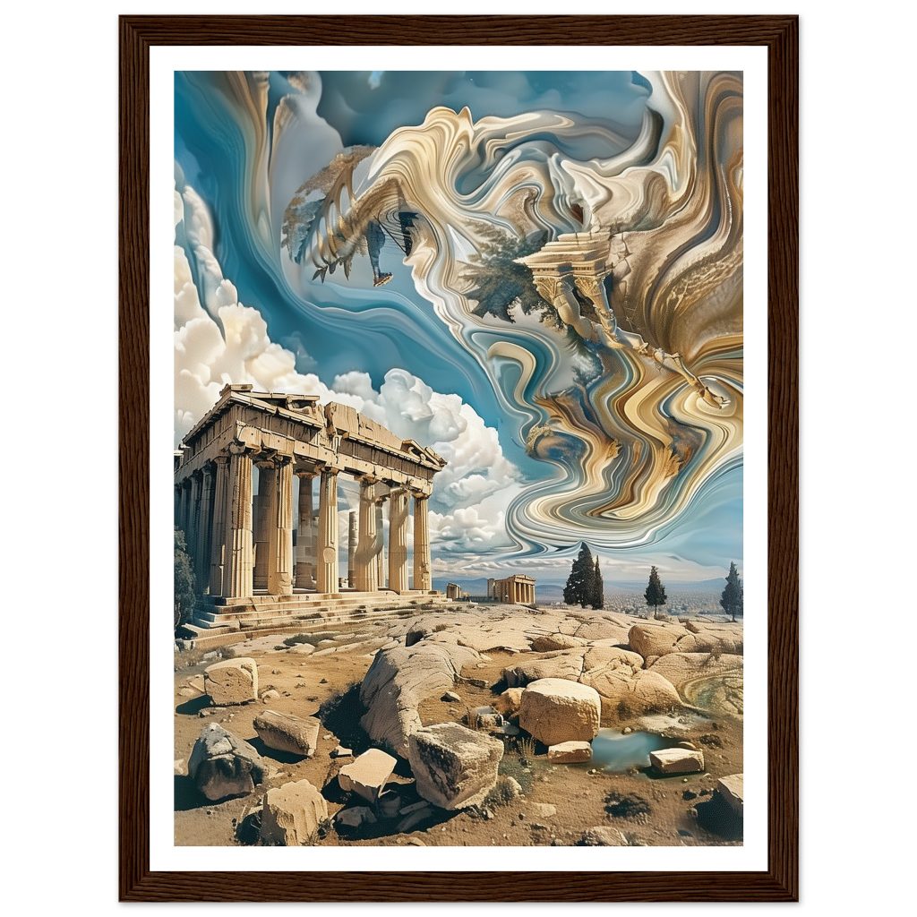The Parthenon - Salvador Dalí - Poster