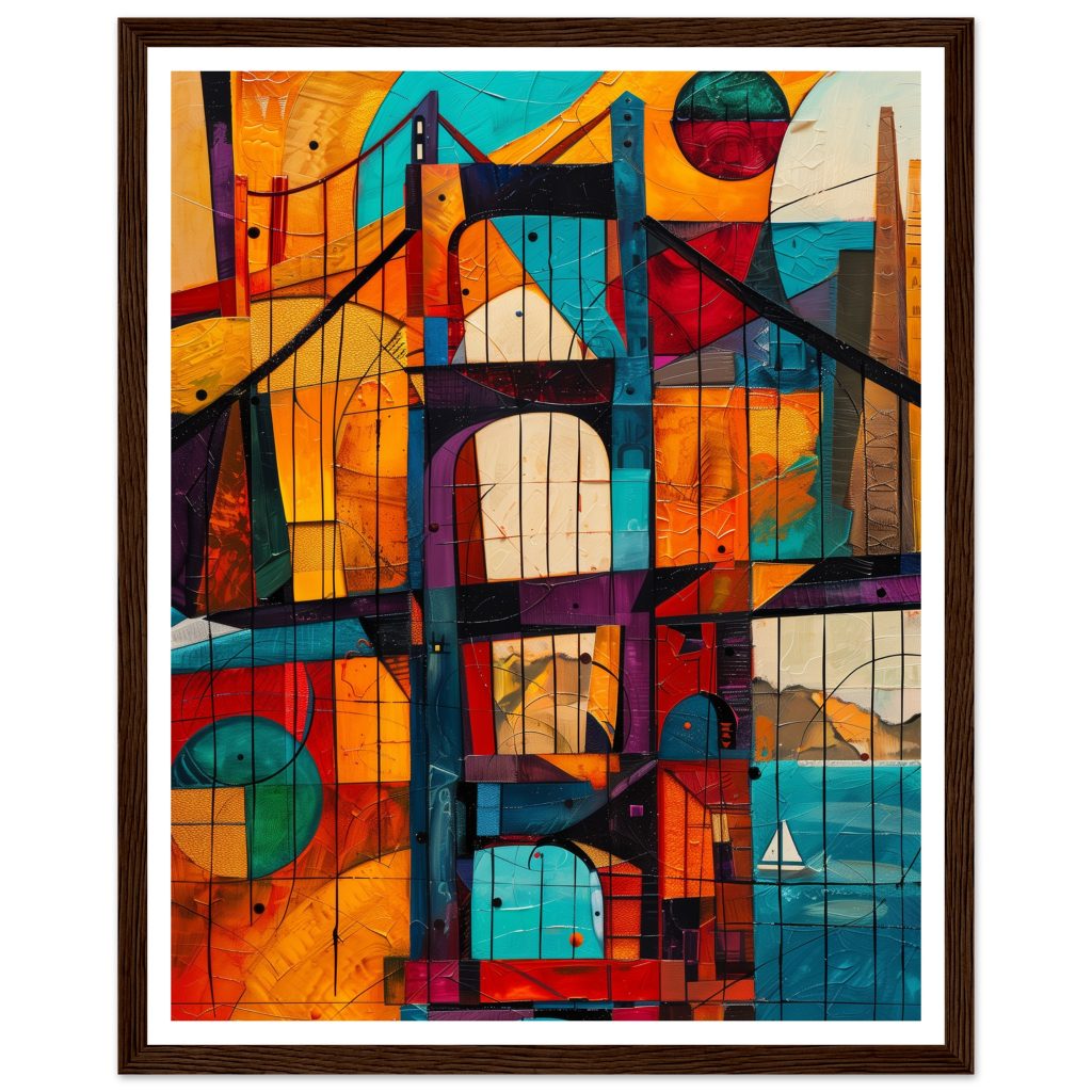 Golden Gate Bridge - Pablo Picasso - Poster