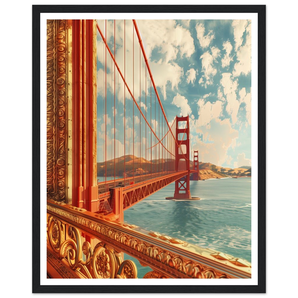 Golden Gate Bridge - Leonardo da Vinci - Poster