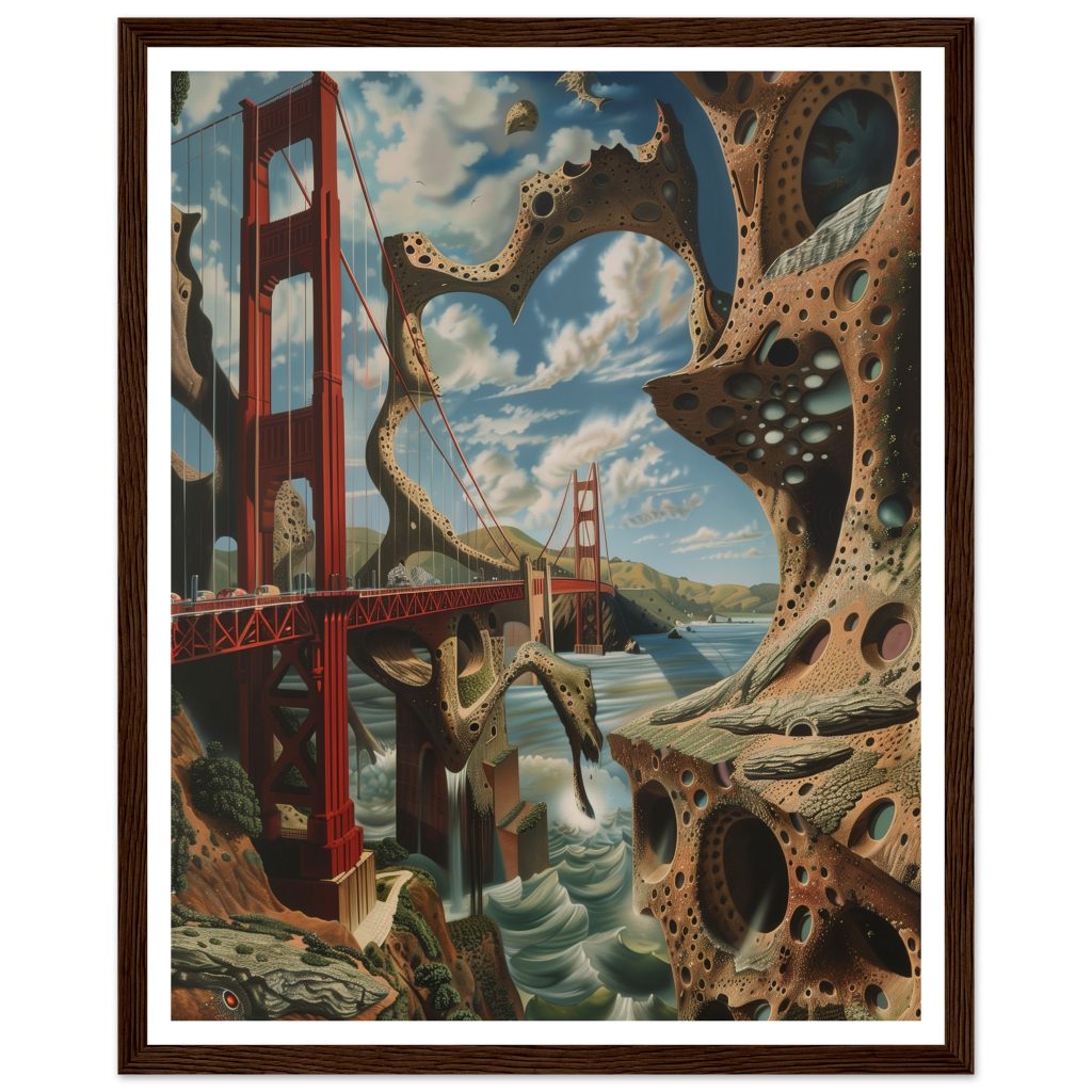 Golden Gate Bridge - Salvador Dalí - Poster