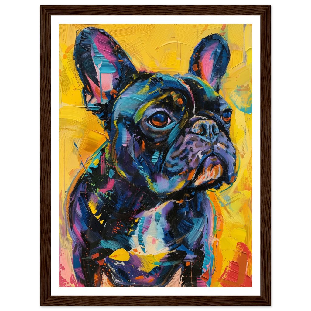 Black French Bulldog - Claude Monet - Poster