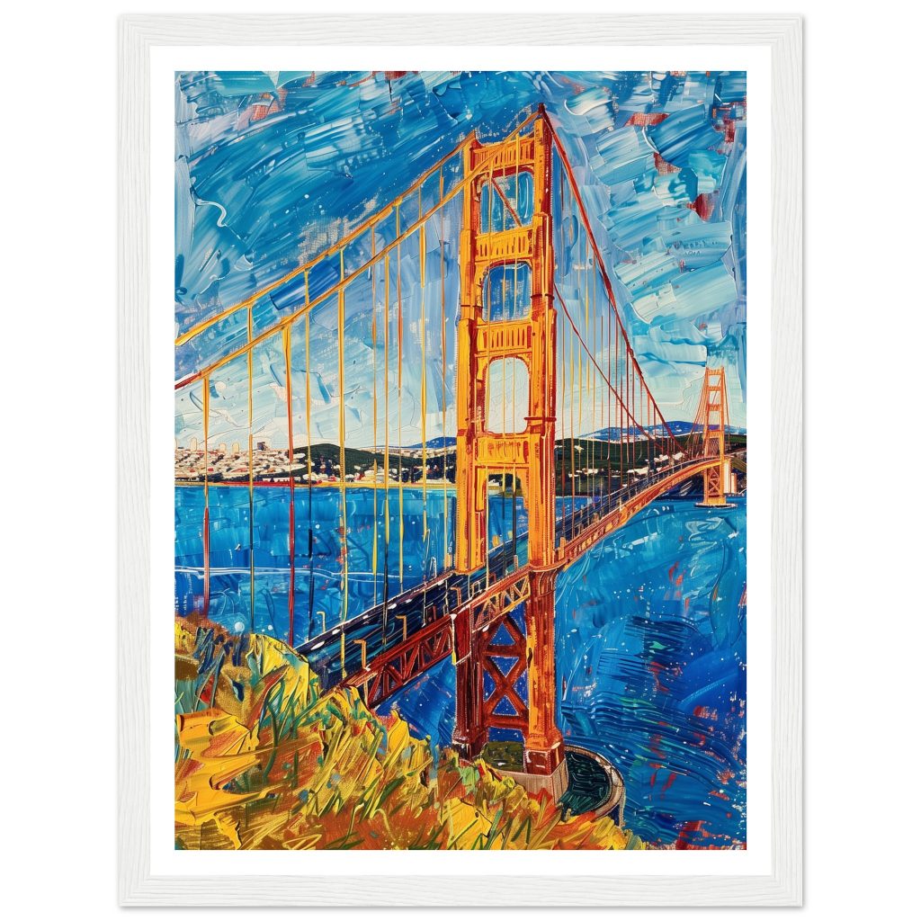 Golden Gate Bridge - Vincent van Gogh - Poster