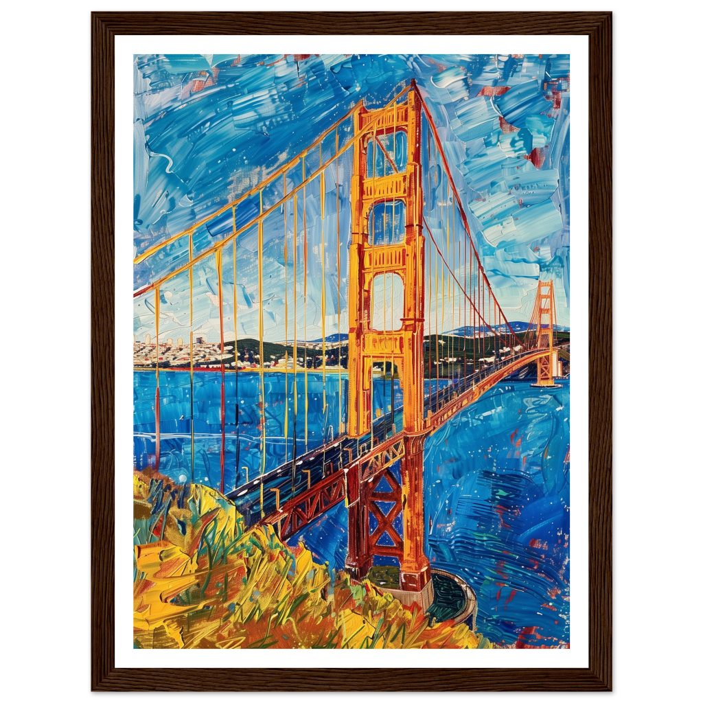 Golden Gate Bridge - Vincent van Gogh - Poster