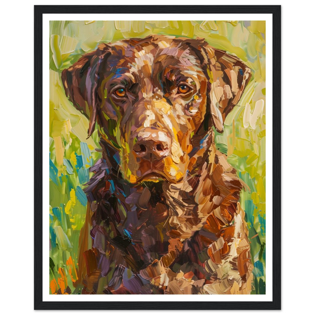 Brown Labrador - Claude Monet - Poster