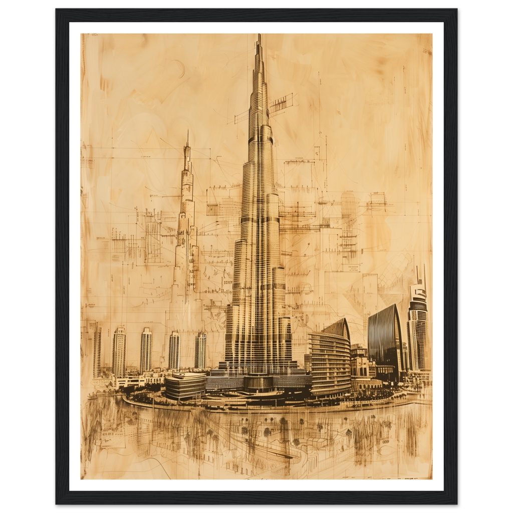Burj Khalifa - Leonardo da Vinci - Poster
