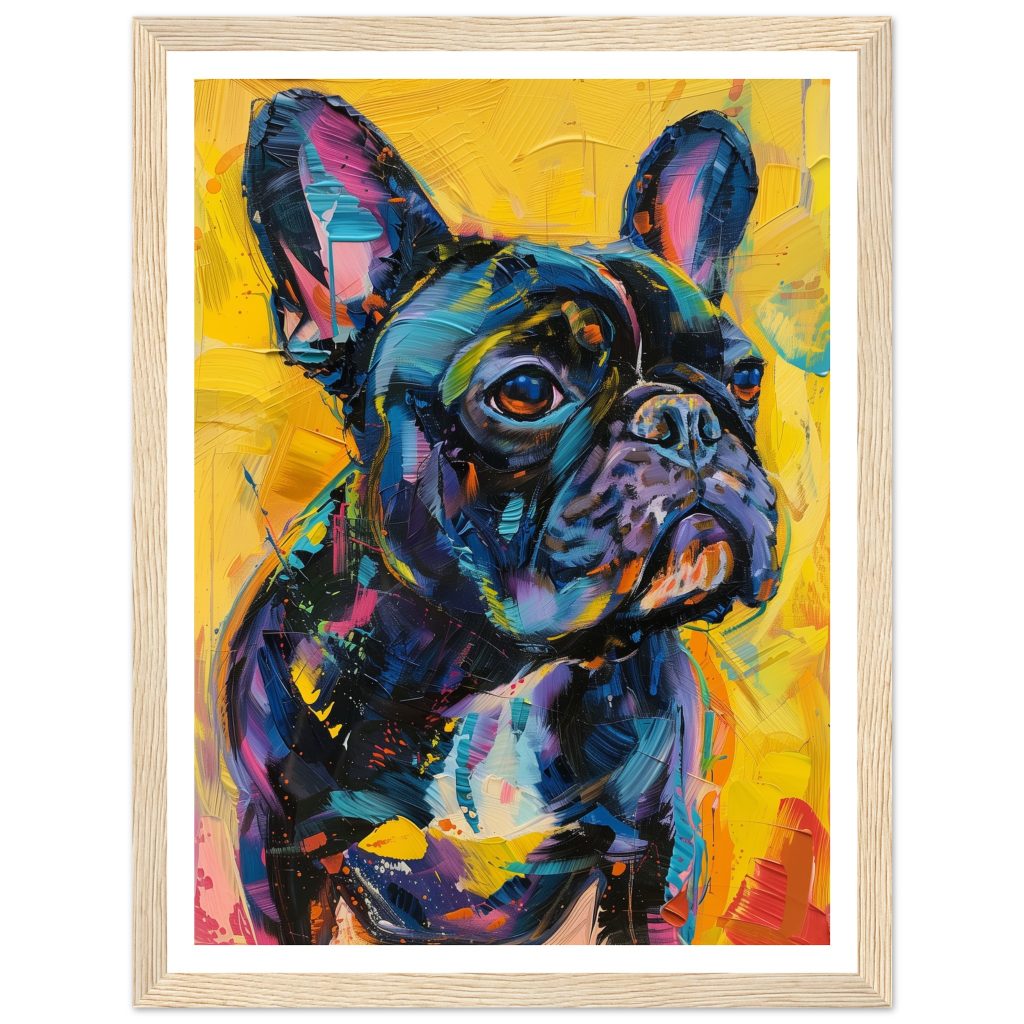 Black French Bulldog - Claude Monet - Poster
