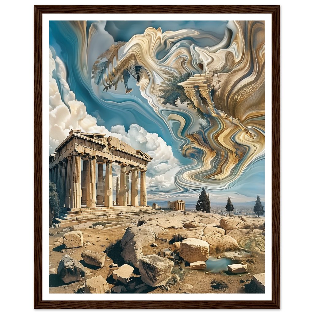 The Parthenon - Salvador Dalí - Poster