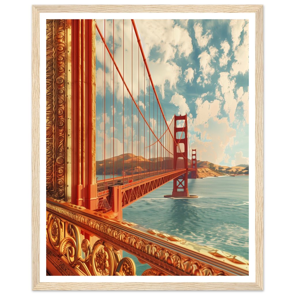 Golden Gate Bridge - Leonardo da Vinci - Poster