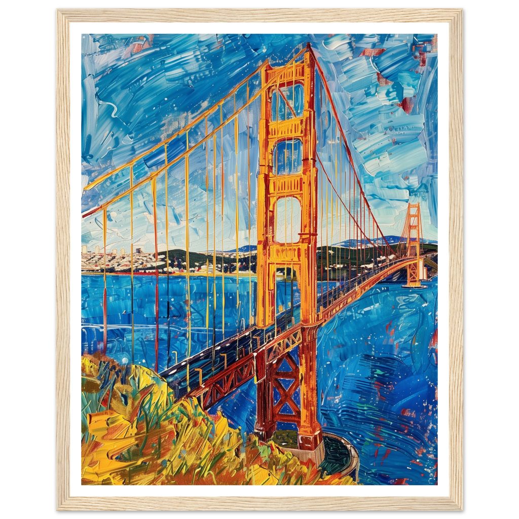 Golden Gate Bridge - Vincent van Gogh - Poster